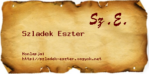 Szladek Eszter névjegykártya