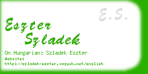 eszter szladek business card